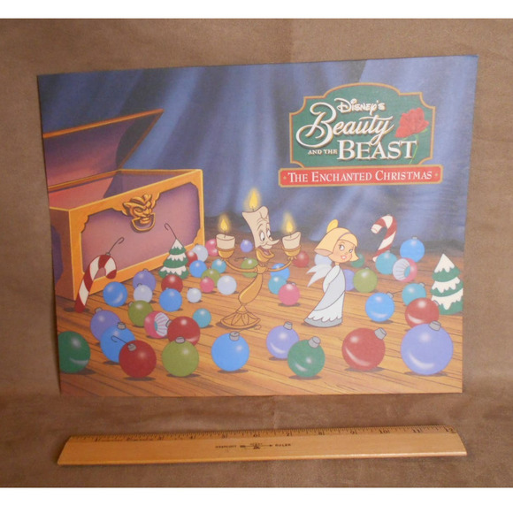 Beauty & Beast Enchanted Christmas 1997 Envelope Only Commemorative Lithograph - Picture 2 of 3